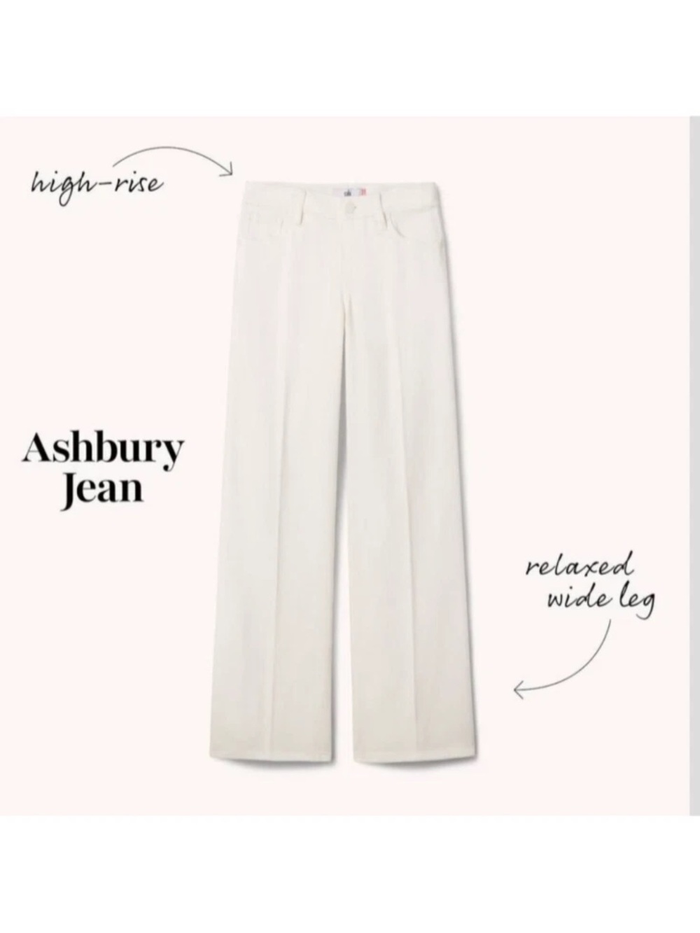 CAbi Ashbury High-Rise Wide-Leg Jeans - White